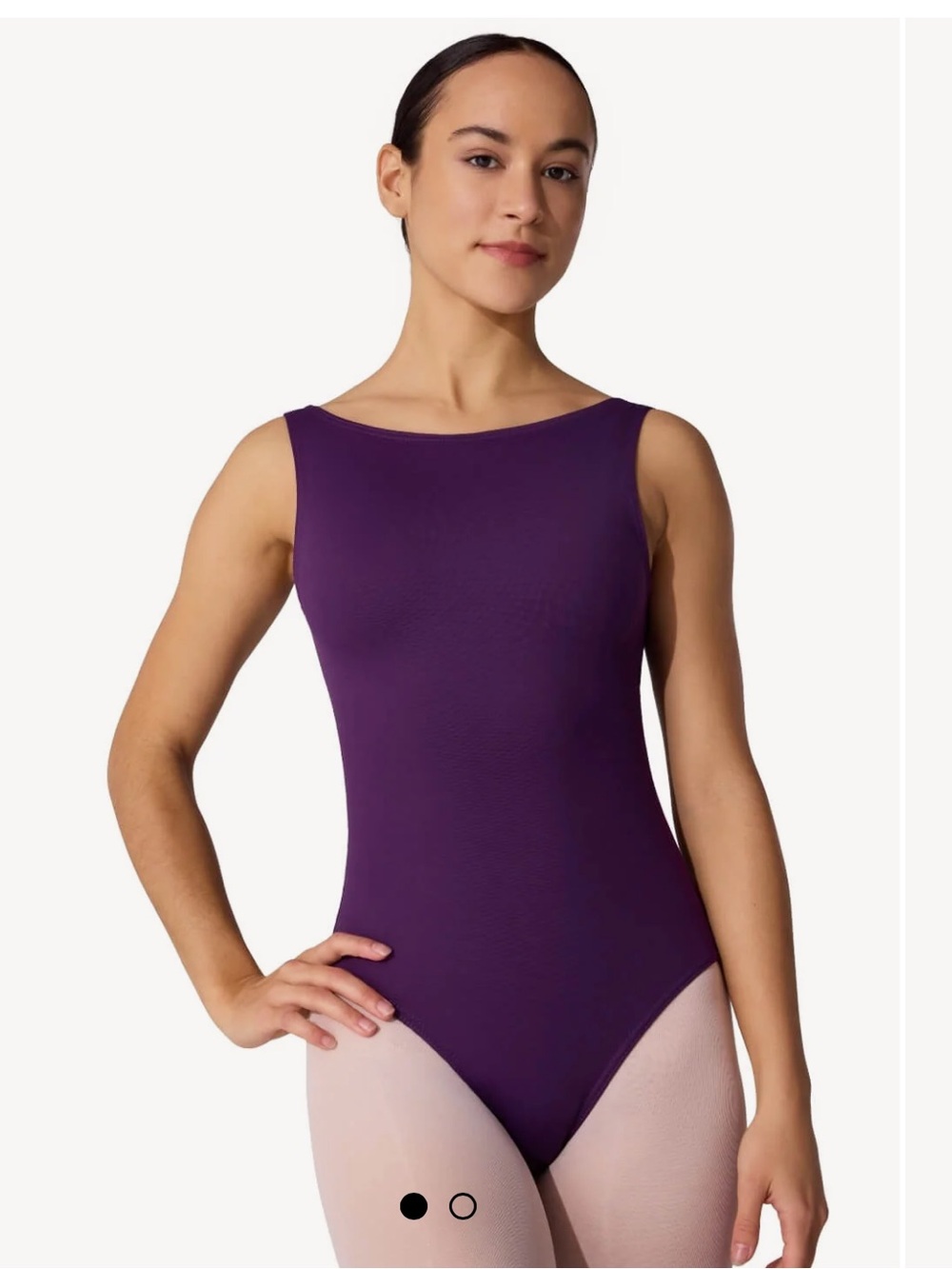 Capezio Purple Scoop-Back Leotard